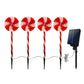 4pcs Christmas Solar Lollipops Cane Light For Outdoor Lawn