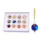 12pcs Mini Colorful Glass Sun Catcher For Christmas Tree Decorations-Blue and Purple