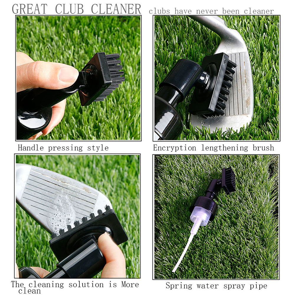 Golf Club Groove Cleaning Brush with Squeeze Bottles