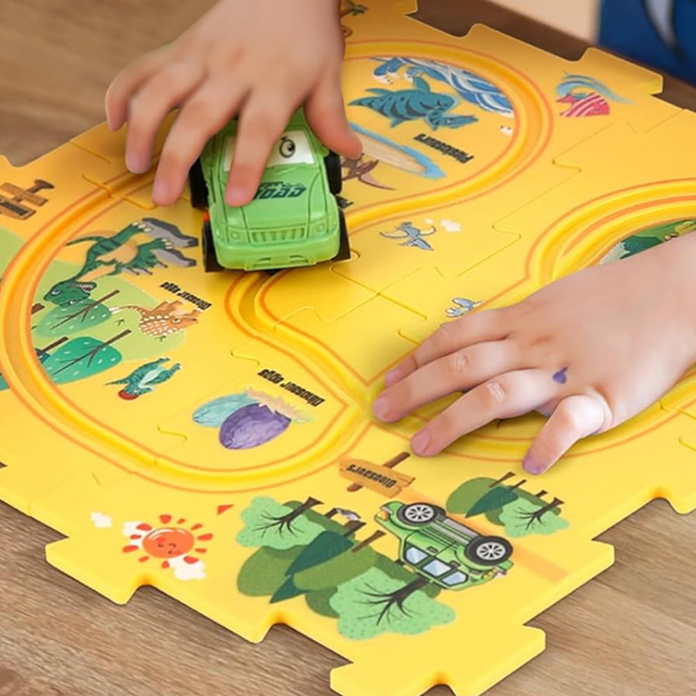 13-Piece DIY Assembling Electric Puzzle Track Car Play Toys
