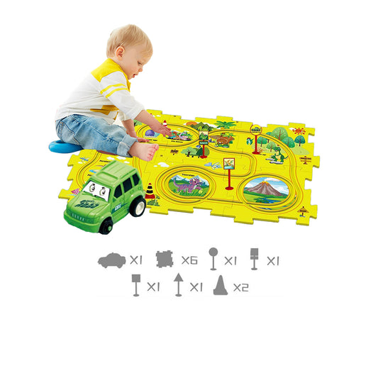 13-Piece DIY Assembling Electric Puzzle Track Car Play Toys