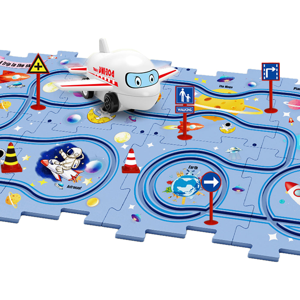 13-Piece DIY Assembling Electric Puzzle Track Car Play Toys