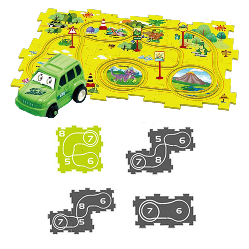 13-Piece DIY Assembling Electric Puzzle Track Car Play Toys