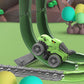 Changeable Track LED Light Up Dinosaur Race Car Flexible Race Track Electric Dinosaur Car Toy