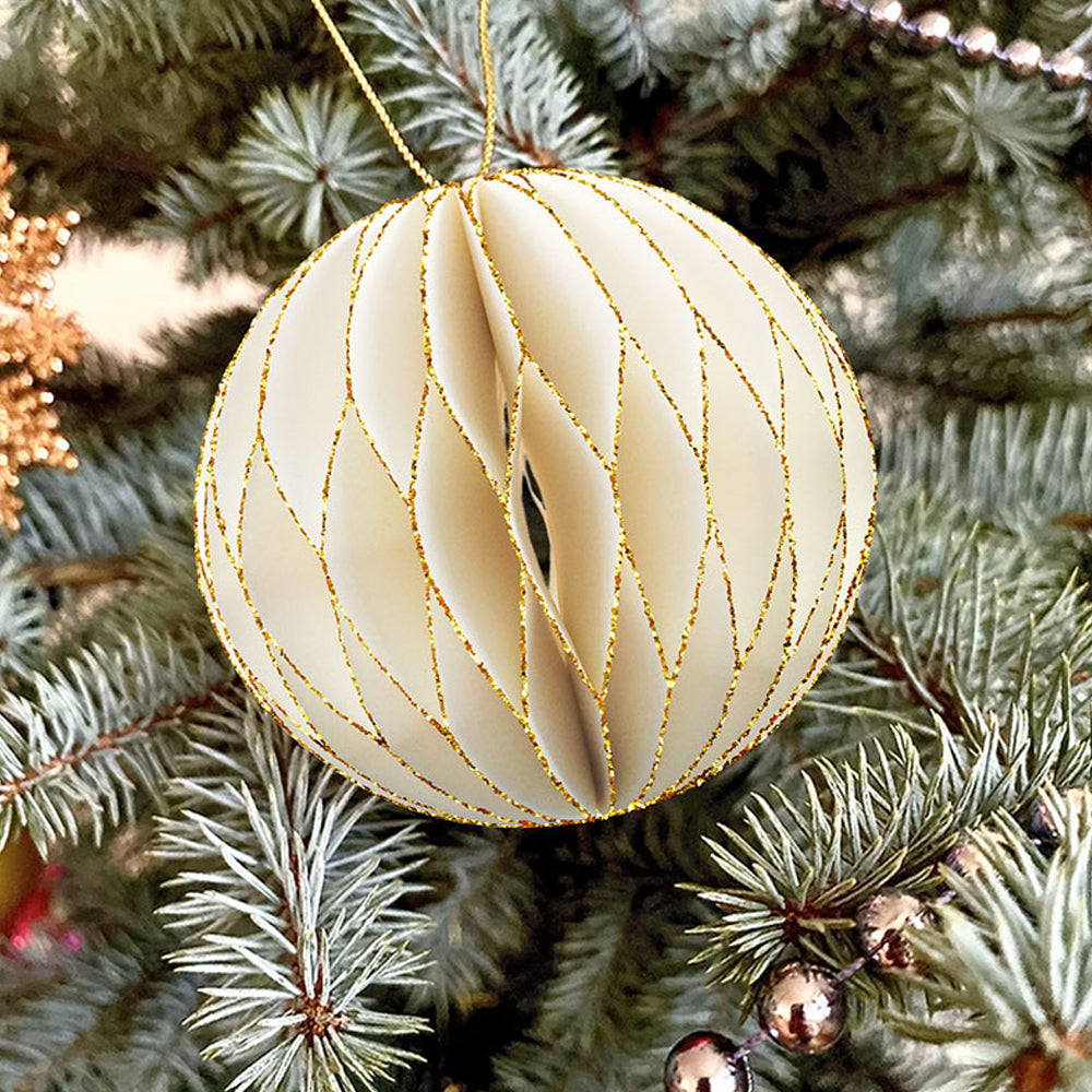 Christmas Tree Honeycomb Ball Hanging Pendant