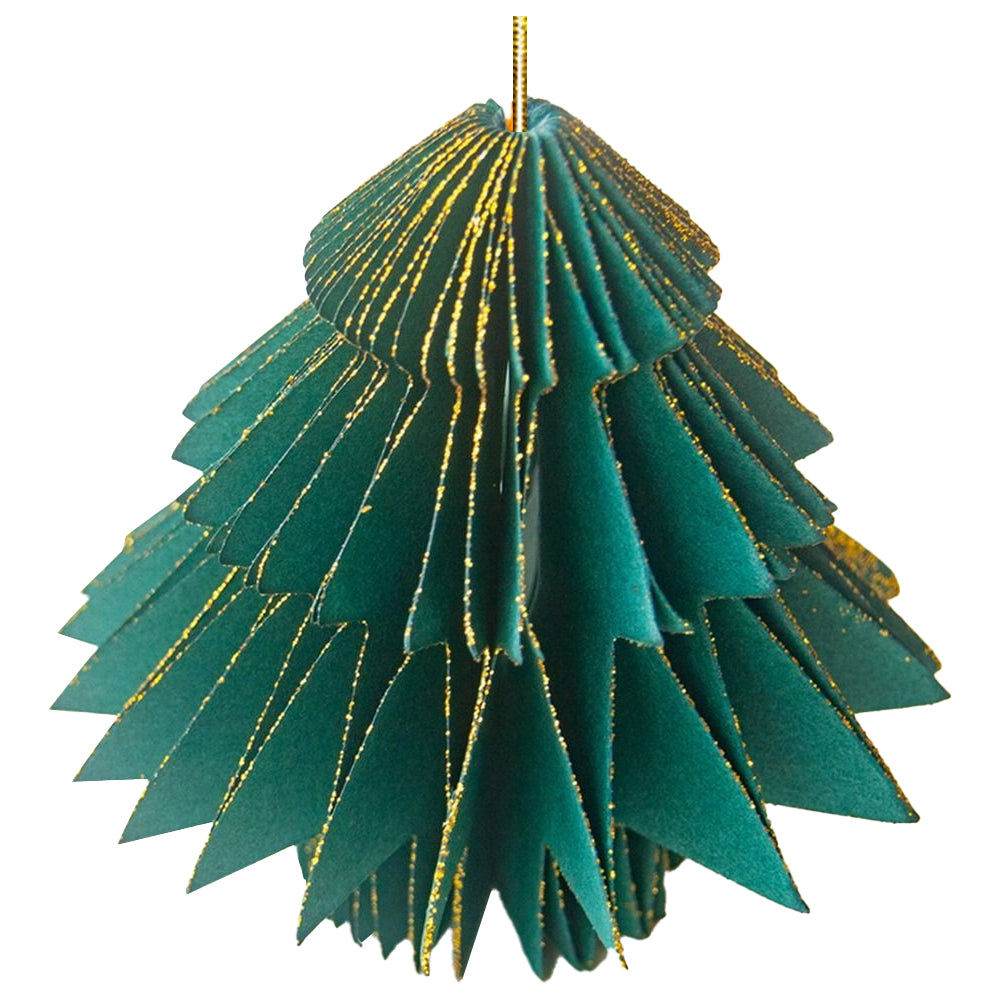 Christmas Tree Honeycomb Ball Hanging Pendant