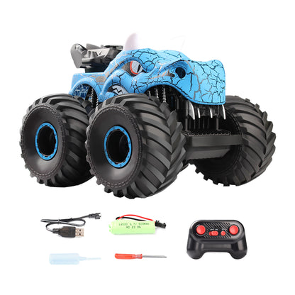 Dinosaur Toys RC Stunt Car 360 Degree Rolling Twister with Light