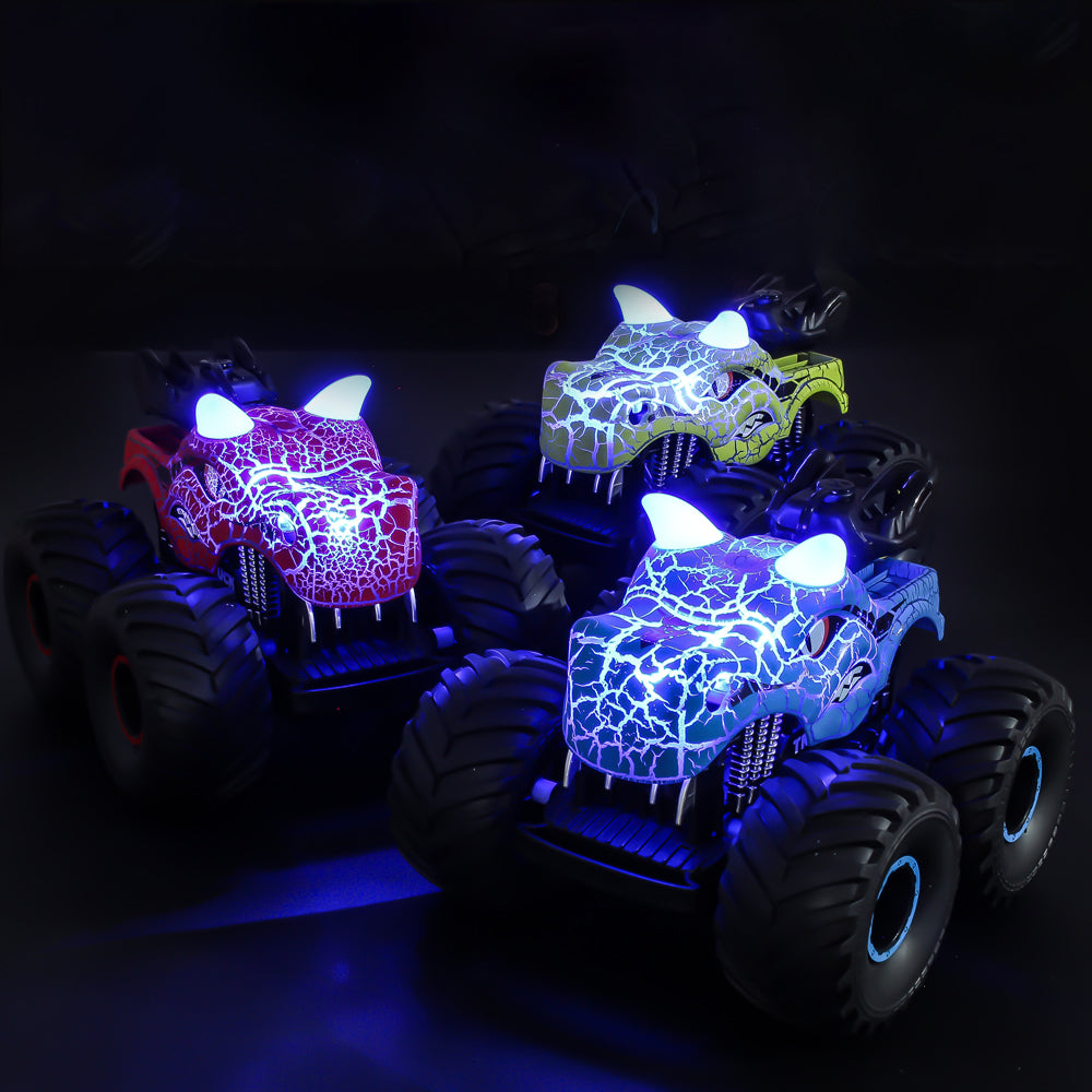 Dinosaur Toys RC Stunt Car 360 Degree Rolling Twister with Light
