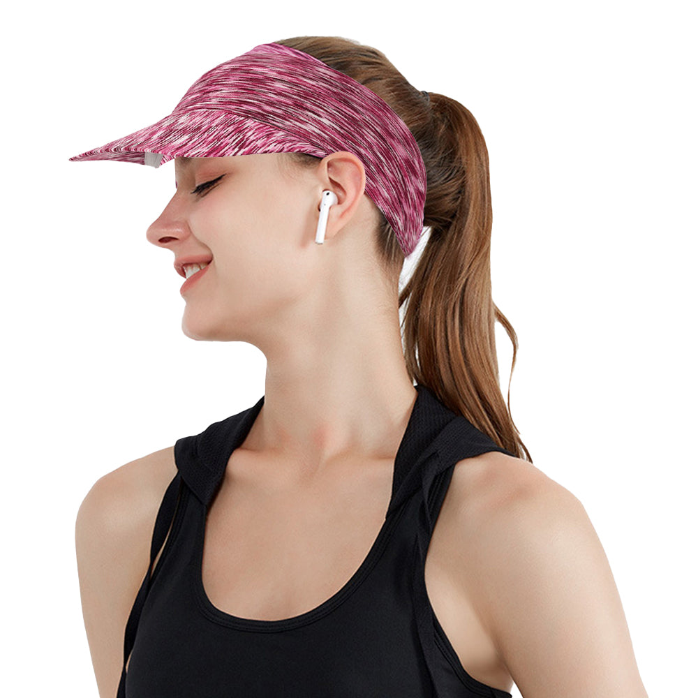 2Pcs Elastic Empty Top Sun Visor Sports Beach Caps