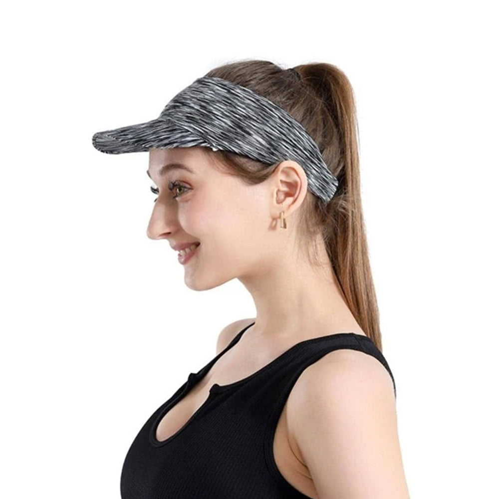 2Pcs Elastic Empty Top Sun Visor Sports Beach Caps