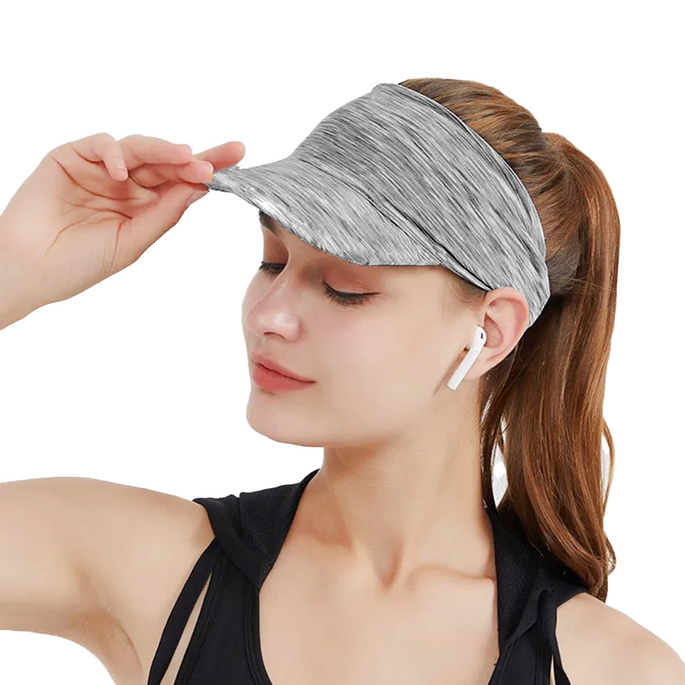 2Pcs Elastic Empty Top Sun Visor Sports Beach Caps