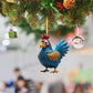 6Pcs Acrylic Chicken Pendant Car Hanging Christmas Decoration-Style 2