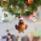 6Pcs Acrylic Chicken Pendant Car Hanging Christmas Decoration-Style 2