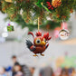 6Pcs Acrylic Chicken Pendant Car Hanging Christmas Decoration-Style 1
