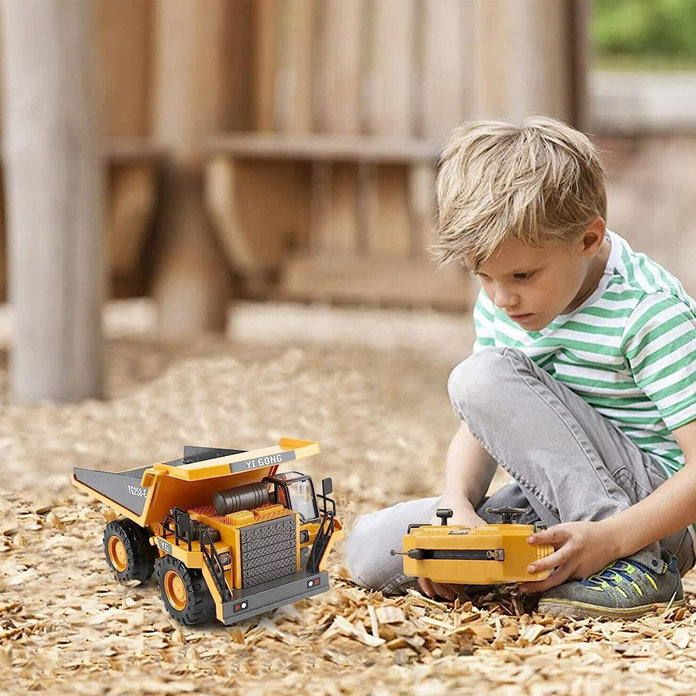 Remote Control Dump Truck RC Construction Vehicles with Lights and Sounds Truck Toy