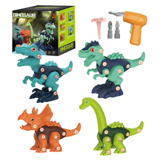 Set of 4 Pieces Take Apart Drill Toy DIY Assembled Dinosaur Toys