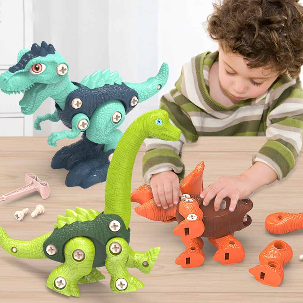 Set of 4 Pieces Take Apart Drill Toy DIY Assembled Dinosaur Toys
