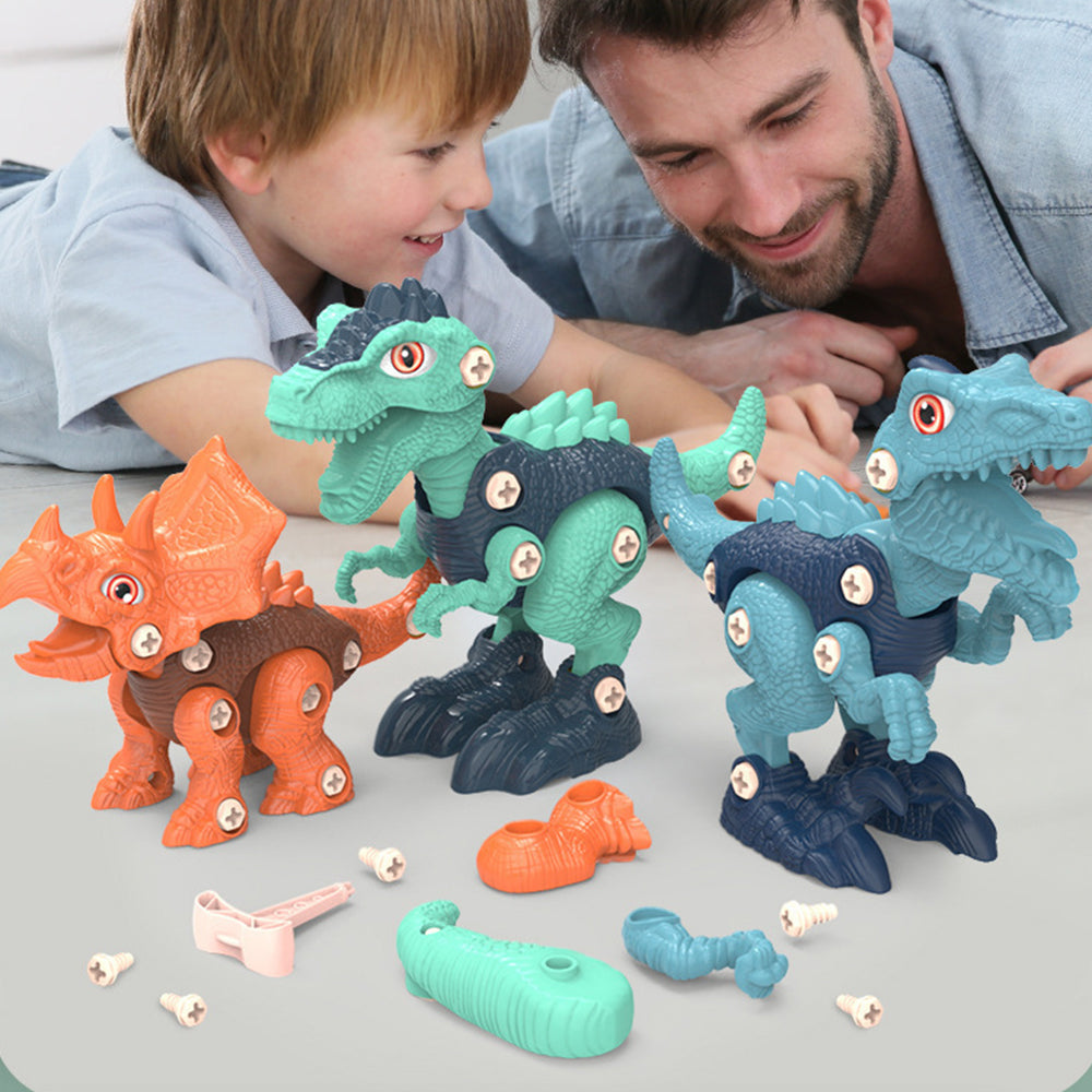 Set of 4 Pieces Take Apart Drill Toy DIY Assembled Dinosaur Toys