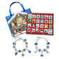24 Days Christmas Advent Calendar DIY Bracelet Jewelry Making Kit-Blue