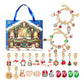 24 Days Christmas Advent Calendar DIY Bracelet Jewelry Making Kit-Blue Bag
