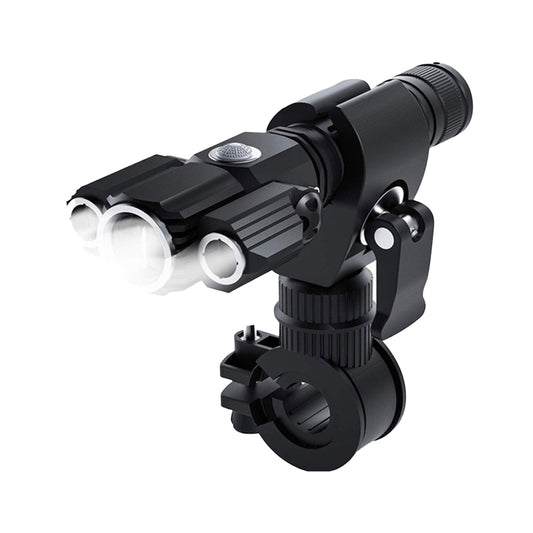 3-head USB Rechargeable Bike Headlight With Bracket for Night Cycling