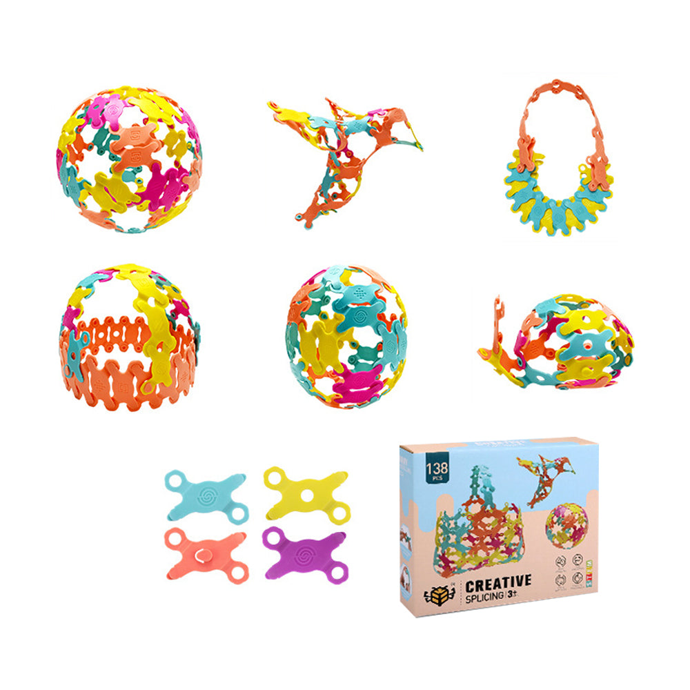90Pcs/138Pcs/280Pcs DIY Colorful Building Blocks Kits Kids Educational Toys