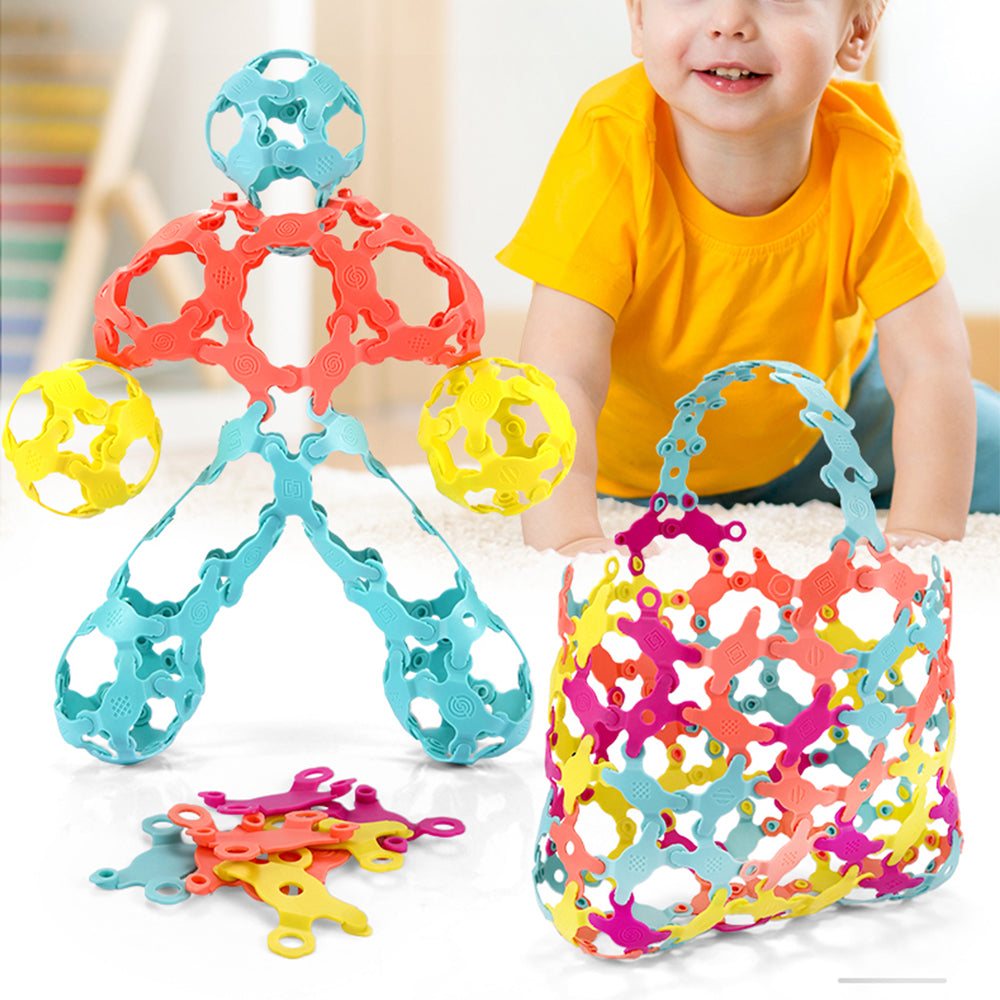 90Pcs/138Pcs/280Pcs DIY Colorful Building Blocks Kits Kids Educational Toys