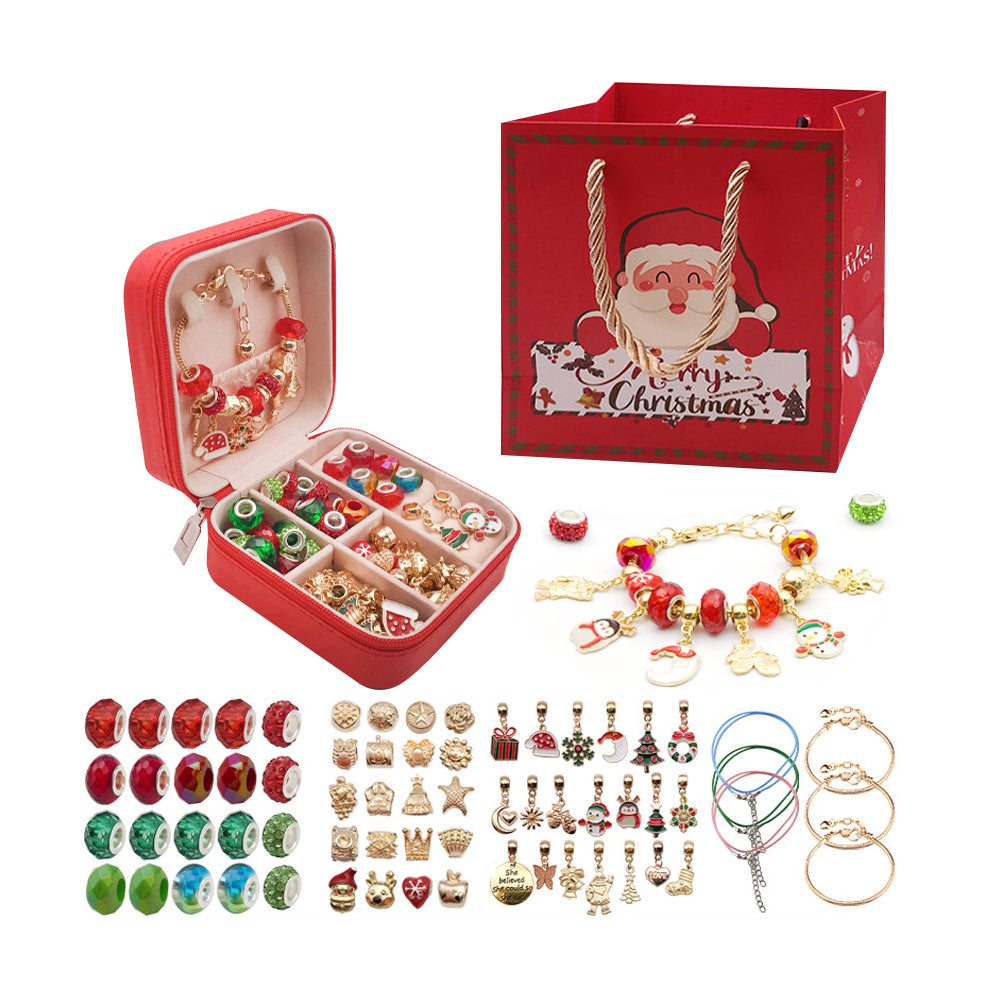 66Pcs Christmas Jewelry Making kit DIY Bracelet Charms with Jewelry Box
