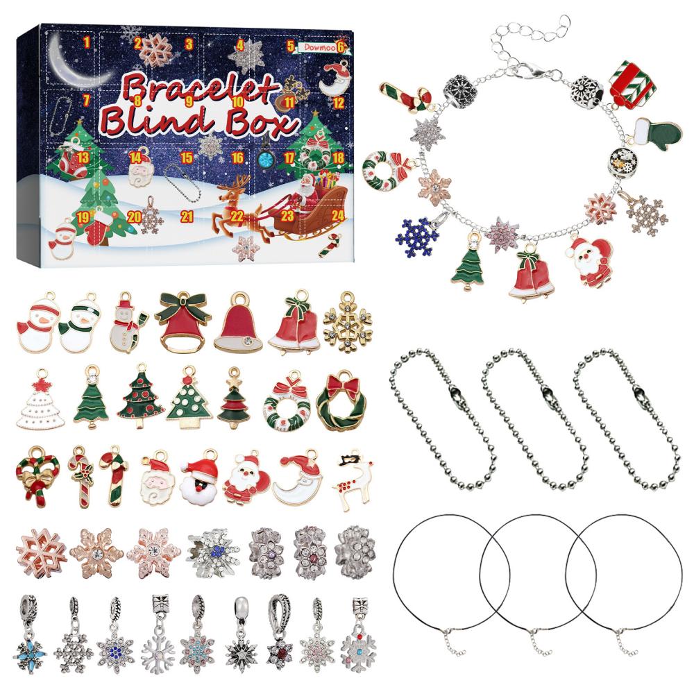 Christmas DIY Bracelet Jewelry Making Kit 24 Days Advent Calendar