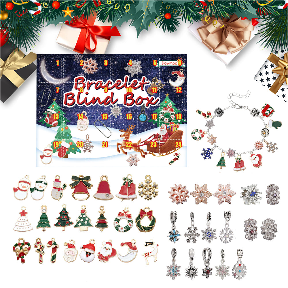 Christmas DIY Bracelet Jewelry Making Kit 24 Days Advent Calendar