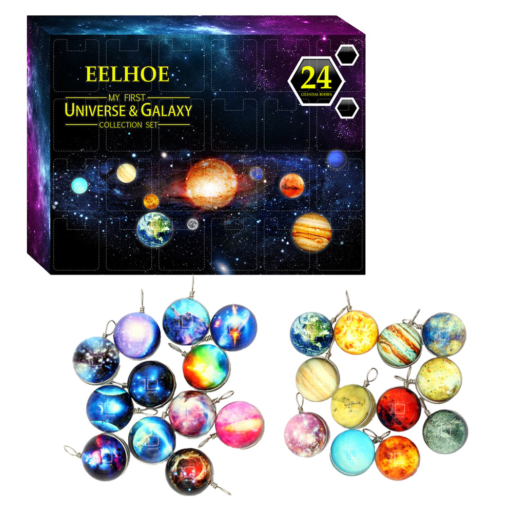 Christmas 24 Days Toy Set Universe Galaxy Planet Advent Calendar