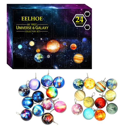 Christmas 24 Days Toy Set Universe Galaxy Planet Advent Calendar