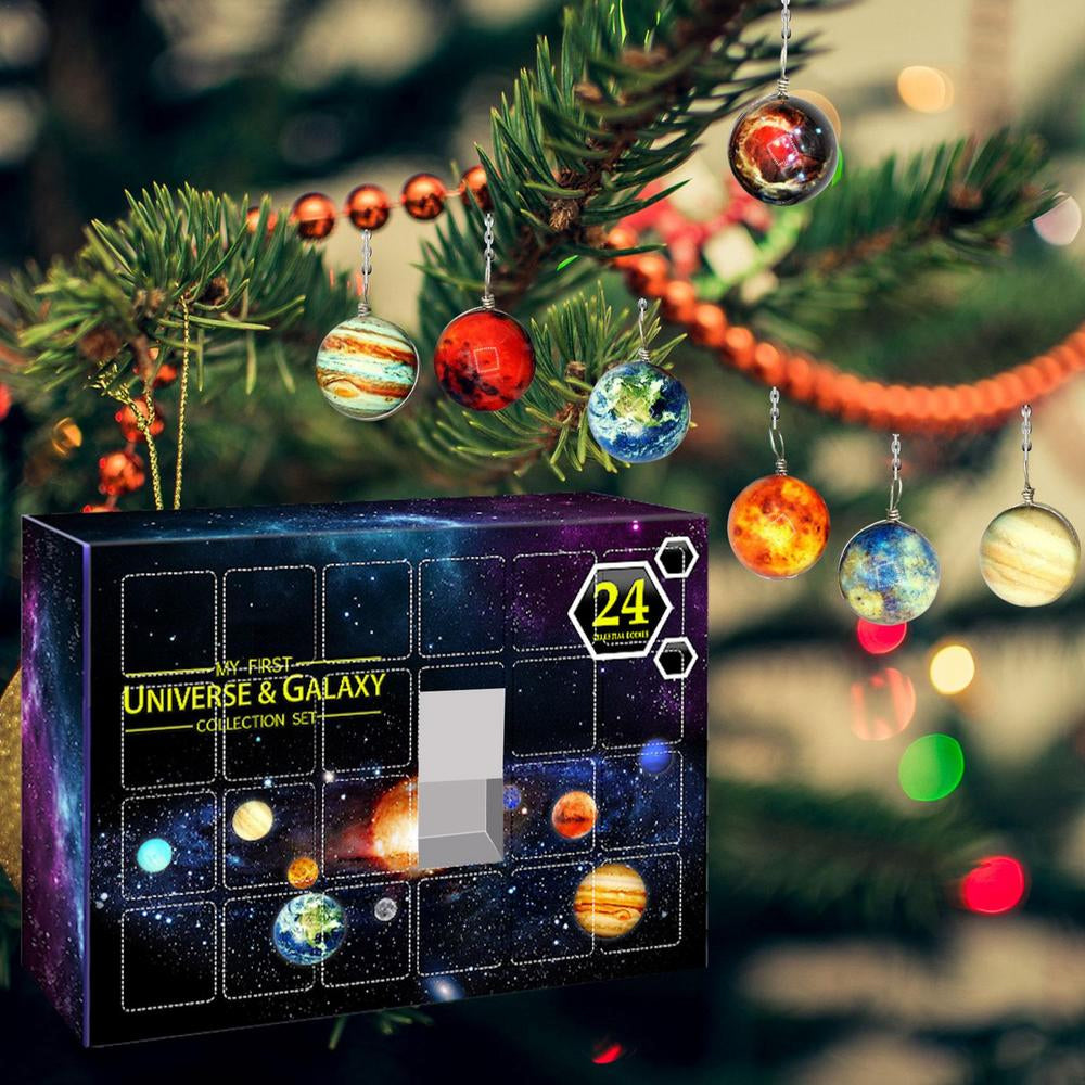 Christmas 24 Days Toy Set Universe Galaxy Planet Advent Calendar