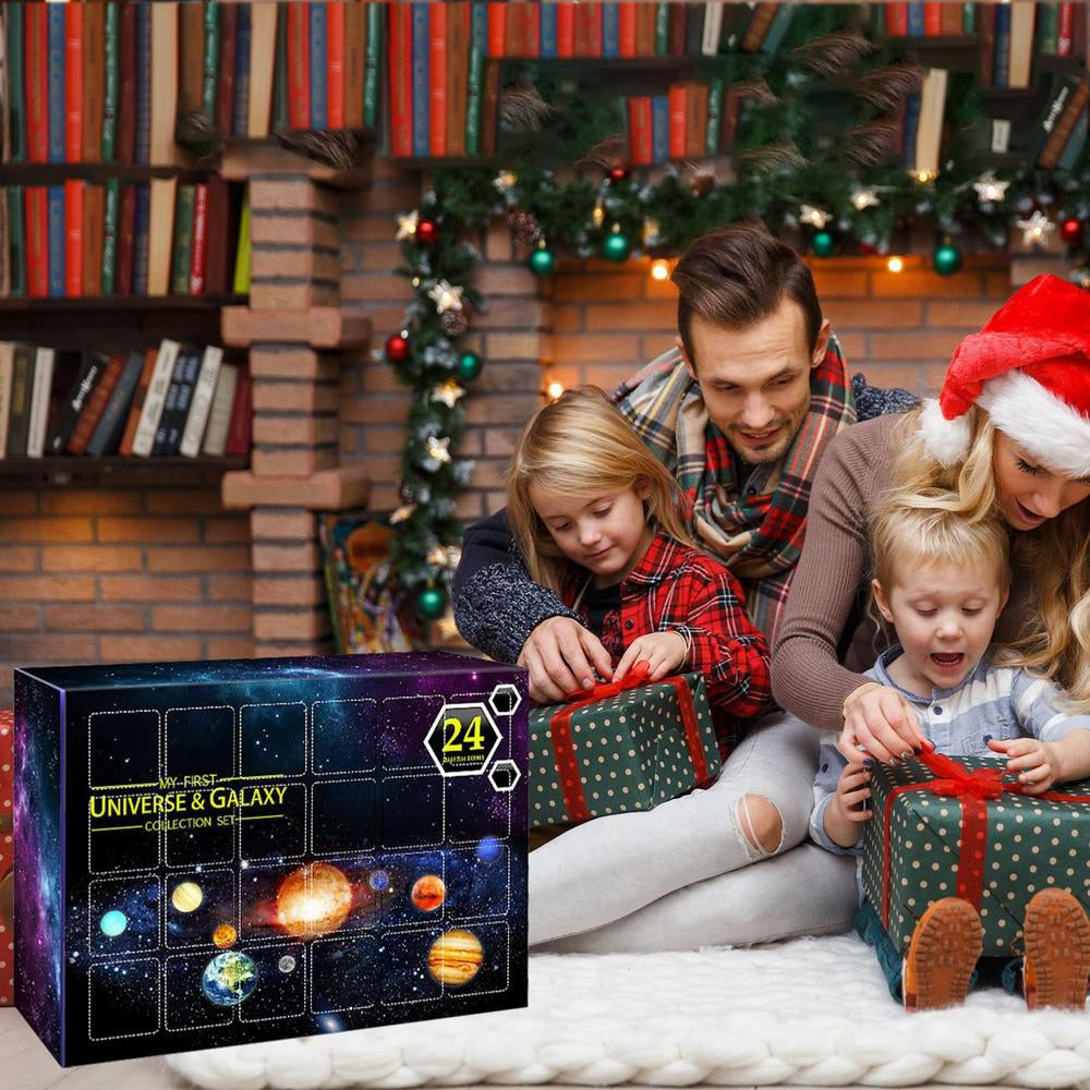 Christmas 24 Days Toy Set Universe Galaxy Planet Advent Calendar