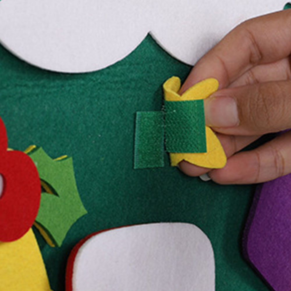 Reusable DIY Felt Christmas Tree Set with Removable Ornaments Xmas Decorations