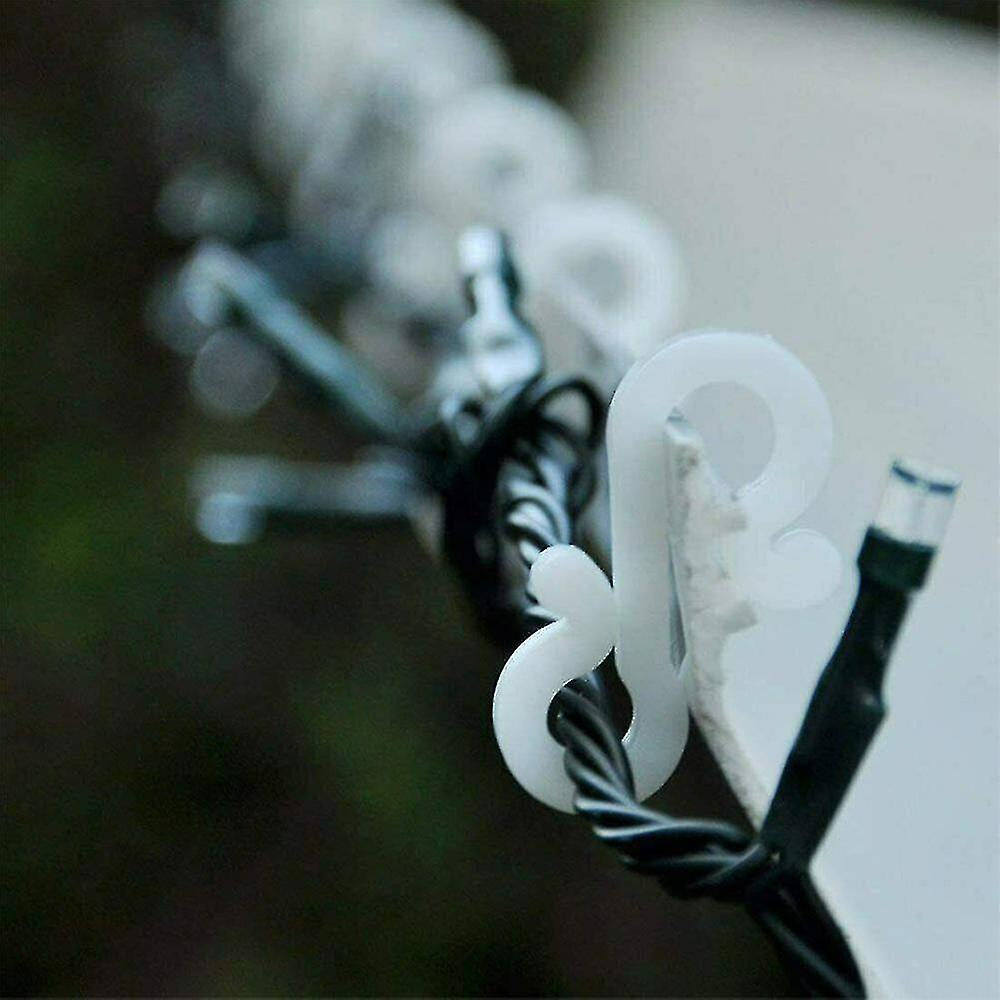 100 PCs Christmas Light Hooks Light Clips for Christmas Party Outside String Light Decoration-Style 2