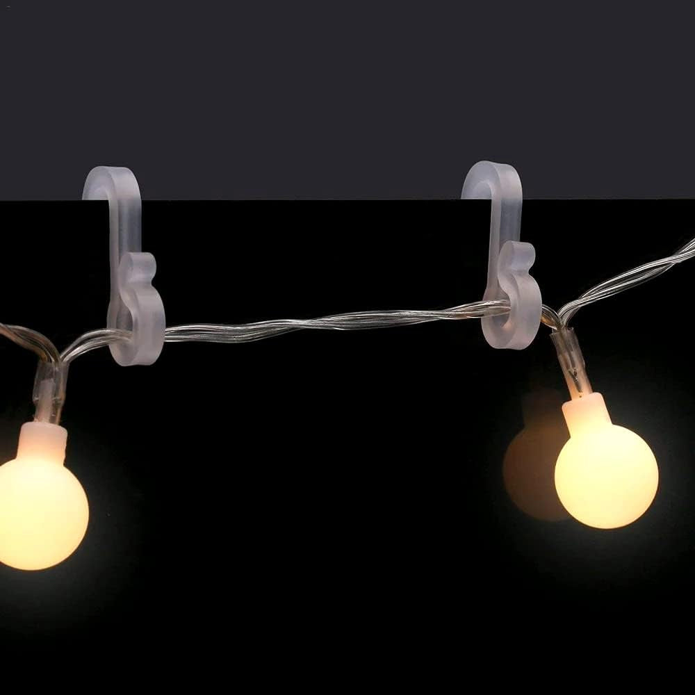 100 PCs Christmas Light Hooks Light Clips for Christmas Party Outside String Light Decoration-Style 2