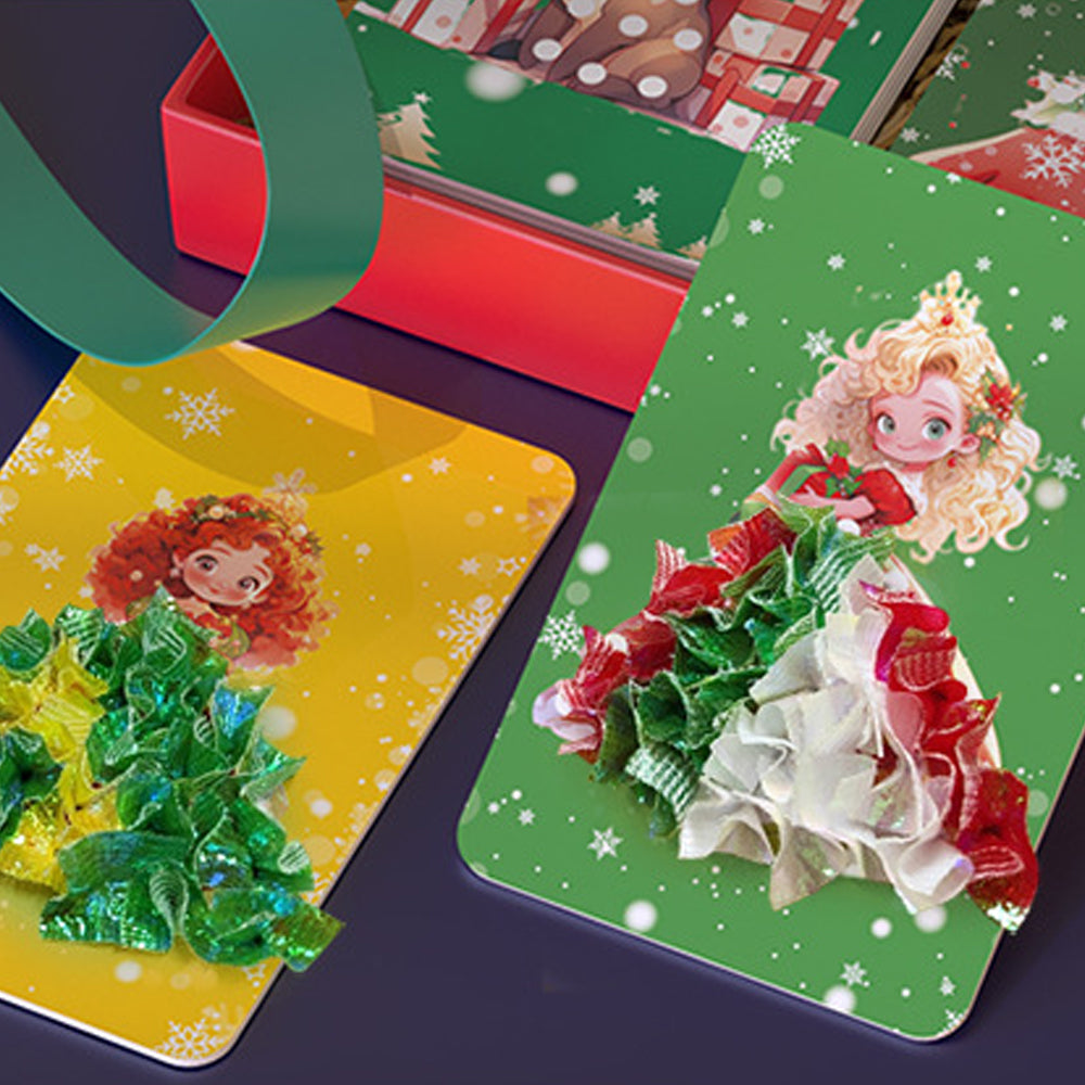 24 Days Puncture Painting Poke Art DIY Toys Christmas Tree Ornaments