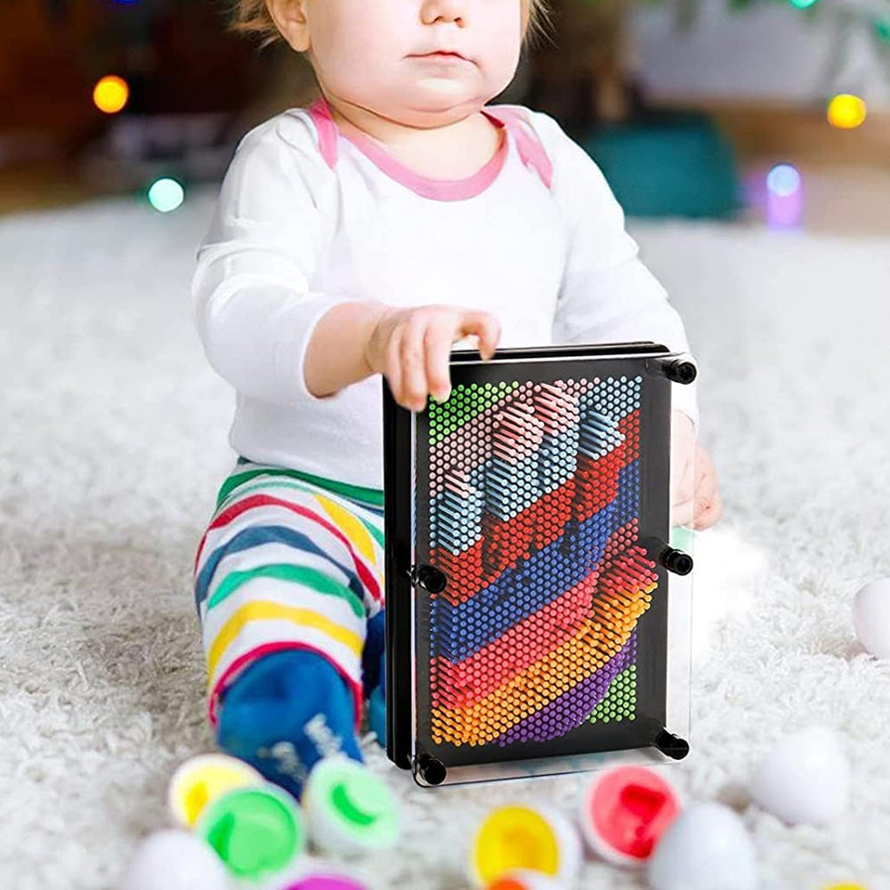Rainbow 3D Pin Art Board Toy Sculpture