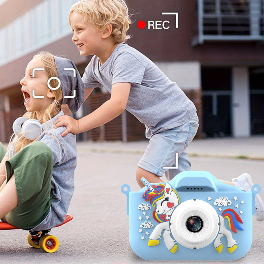 1080P HD Unicorn Kids Digital Camera Toy with 32G Memory Card