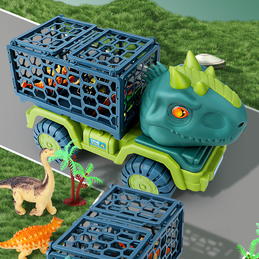 Dinosaur Truck Toys with 15 Dino Figures Dinosaur Play Set for Kid-T-rex Truck
