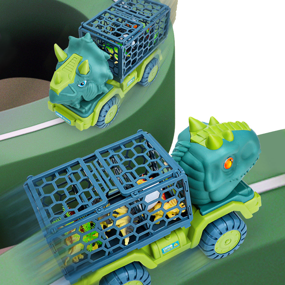 Dinosaur Truck Toys with 15 Dino Figures Dinosaur Play Set for Kid-T-rex Truck