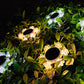 2Pcs Solar Snowflake LED Light Solar Lawn Wall Light Underground Light