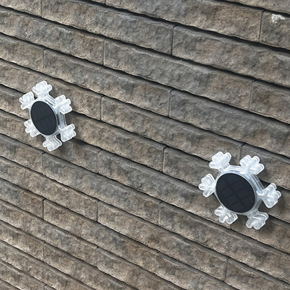 2Pcs Solar Snowflake LED Light Solar Lawn Wall Light Underground Light