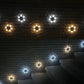2Pcs Solar Snowflake LED Light Solar Lawn Wall Light Underground Light