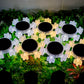 2Pcs Solar Snowflake LED Light Solar Lawn Wall Light Underground Light