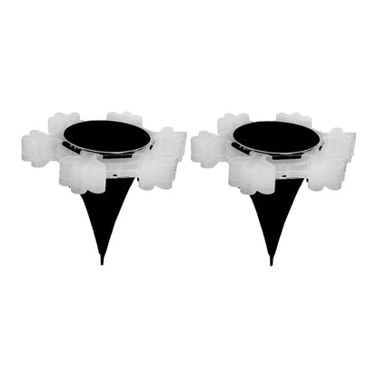 2Pcs Solar Snowflake LED Light Solar Lawn Wall Light Underground Light