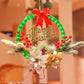 Christmas Wreath Light Dual Power Mode Hanging Christmas Garland Lights Xmas Decor