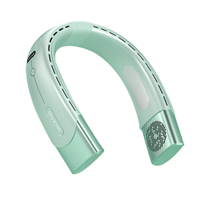 Hanging Neck Fan Wearable Bladeless Fan USB Rechargeable Cooling Fan with 5 Speed Adjustment