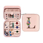 Initial Letter Travel Jewelry Box with Mirror-L